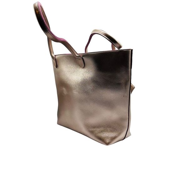 Bath & Body Works Metallic Pink Large Tote With Clutch Set - Picture 4 of 8